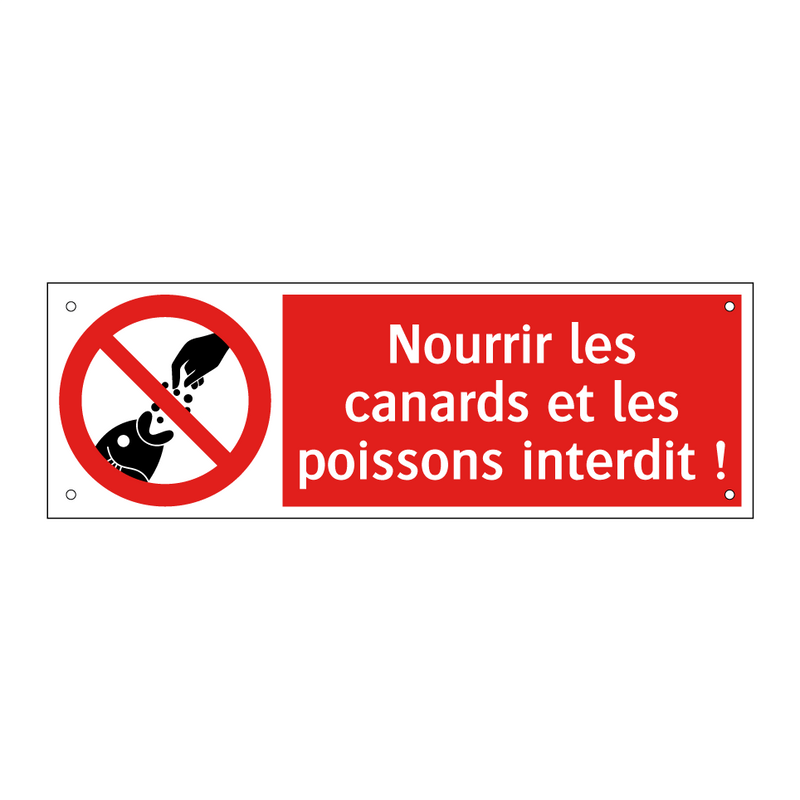 Nourrir les canards et les poissons interdit !