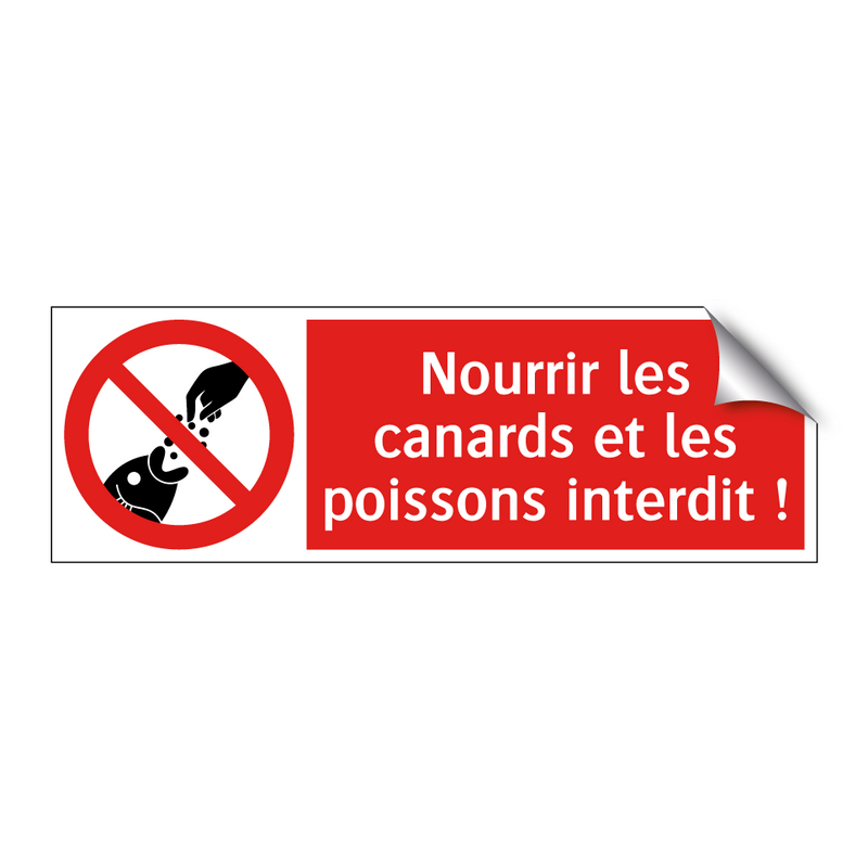 Nourrir les canards et les poissons interdit !
