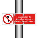 Interdiction de travailler avec des cheveux longs/ouverts