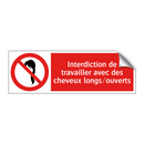 Interdiction de travailler avec des cheveux longs/ouverts