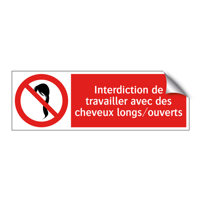 Interdiction de travailler avec des cheveux longs/ouverts