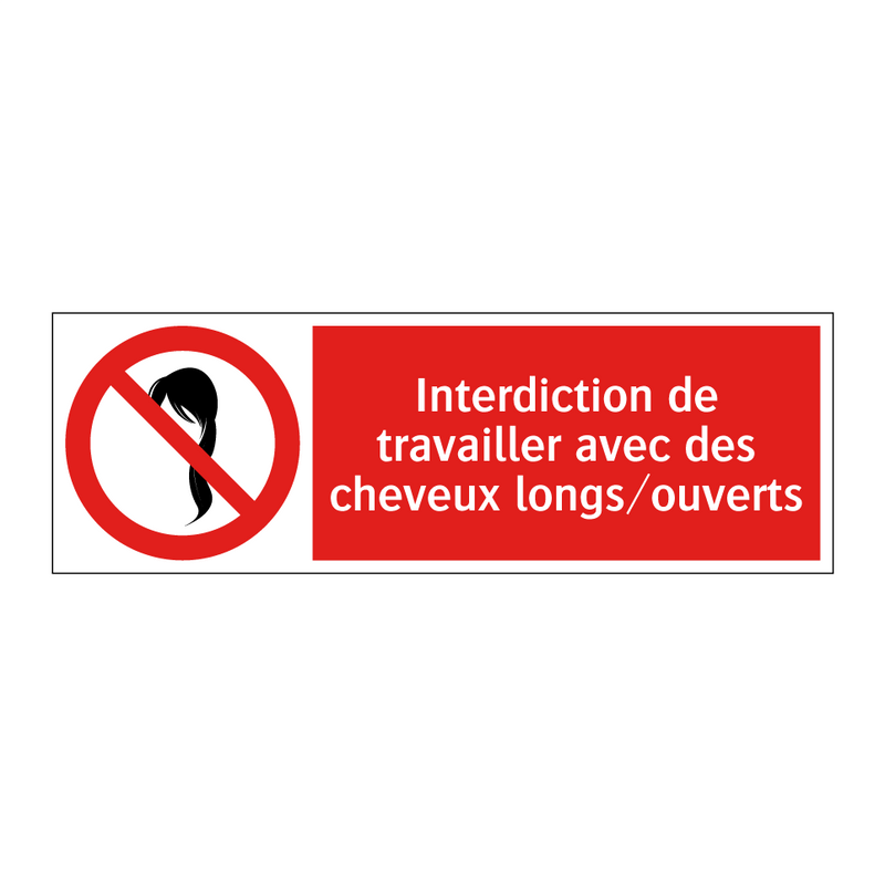 Interdiction de travailler avec des cheveux longs/ouverts