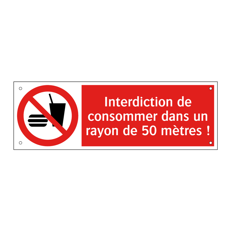 Interdiction de consommer dans un rayon de 50 mètres !