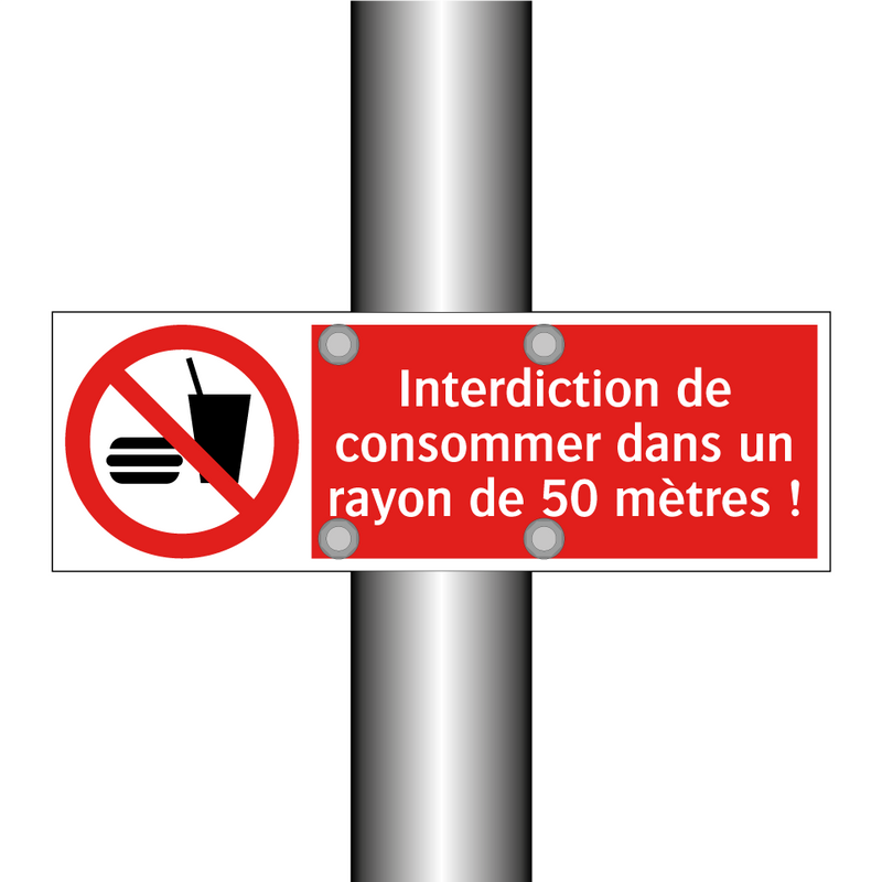 Interdiction de consommer dans un rayon de 50 mètres !