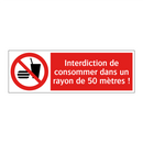 Interdiction de consommer dans un rayon de 50 mètres !