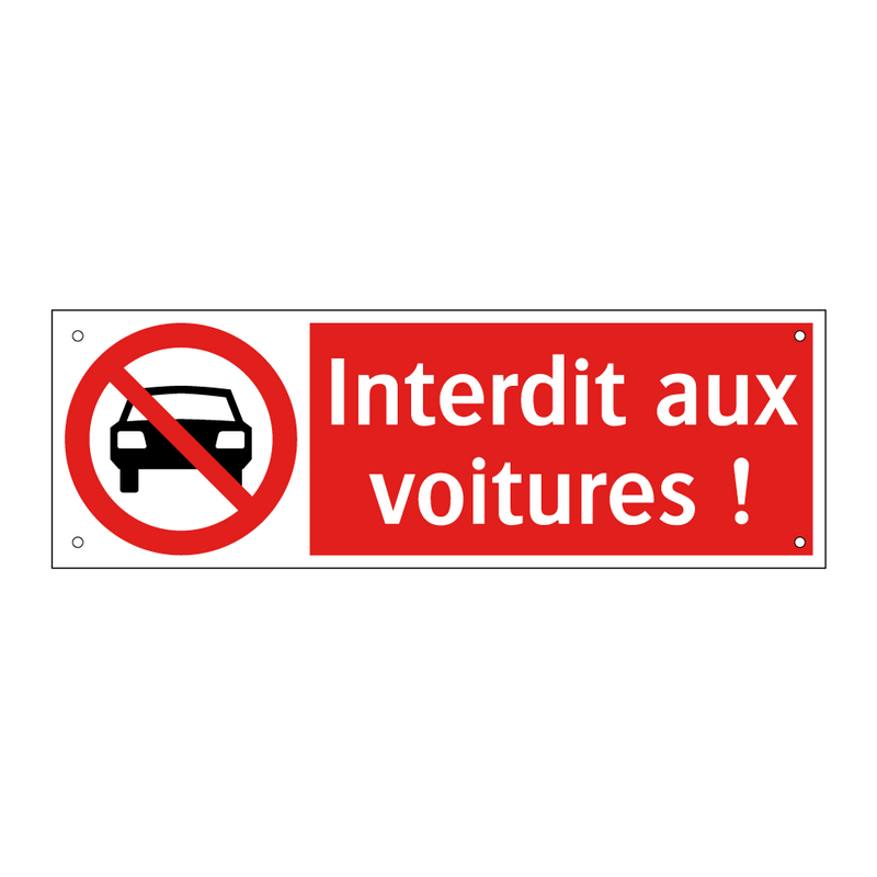 Interdit aux voitures !