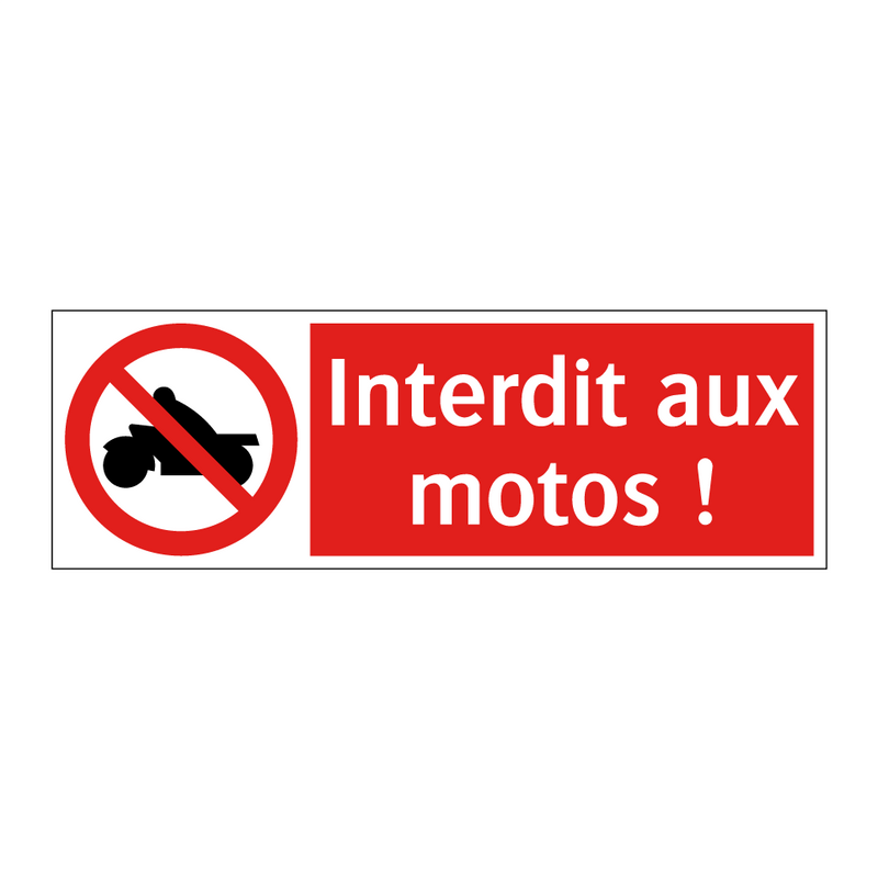 Interdit aux motos !