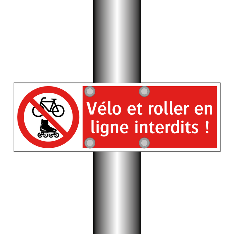 Vélo et roller en ligne interdits !
