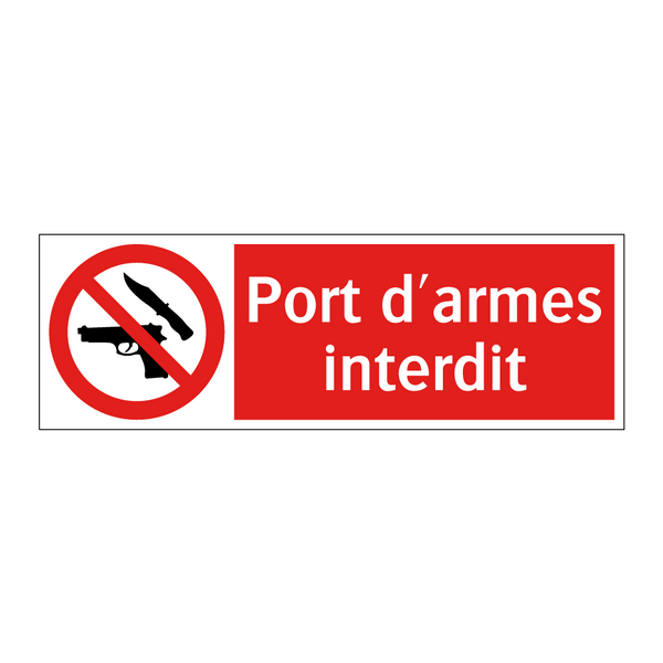 Port d'armes interdit