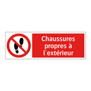 Chaussures propres à l'extérieur