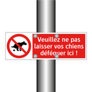Veuillez ne pas laisser vos chiens déféquer ici !