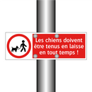 Les chiens doivent être tenus en laisse en tout temps !