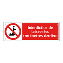 Interdiction de laisser les trottinettes derrière