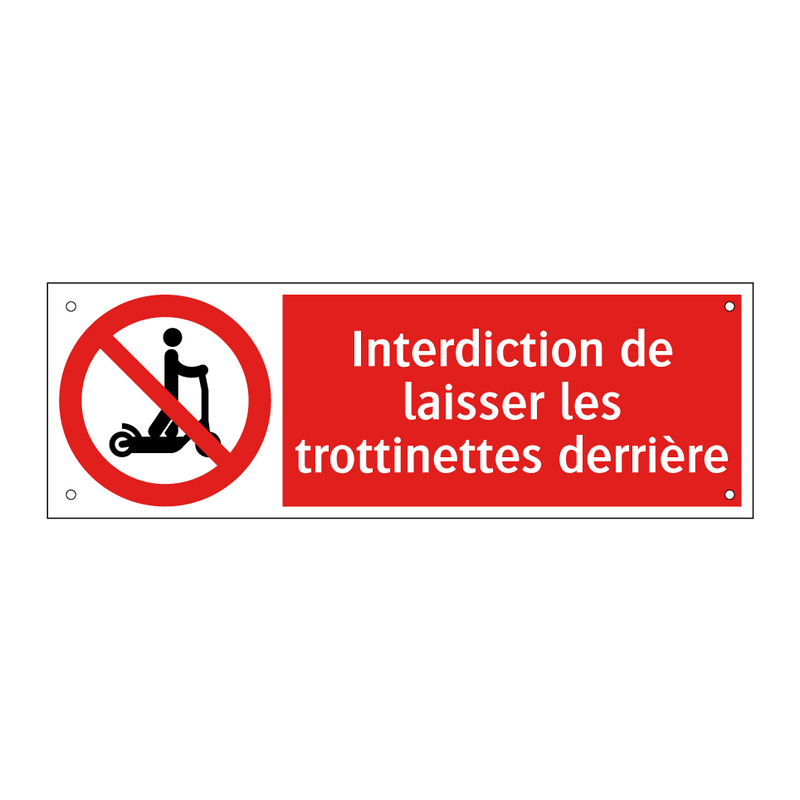 Interdiction de laisser les trottinettes derrière