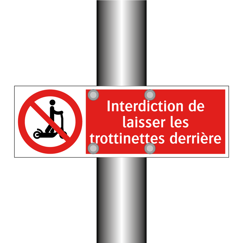 Interdiction de laisser les trottinettes derrière