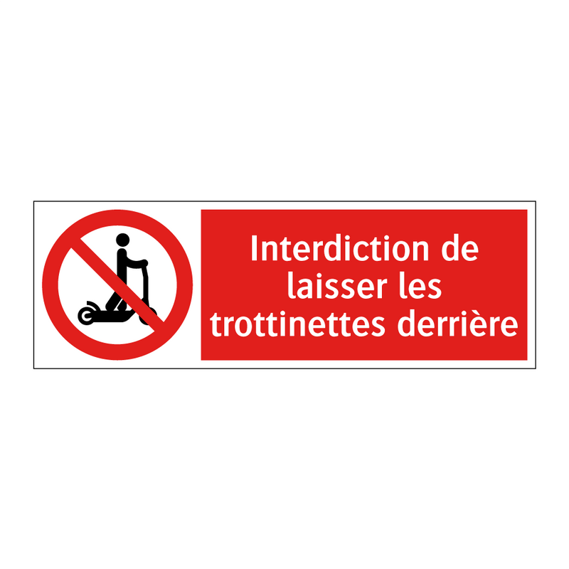 Interdiction de laisser les trottinettes derrière
