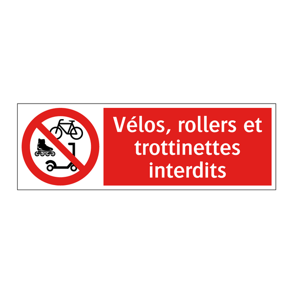 Vélos, rollers et trottinettes interdits
