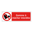 Gomme à mâcher interdite