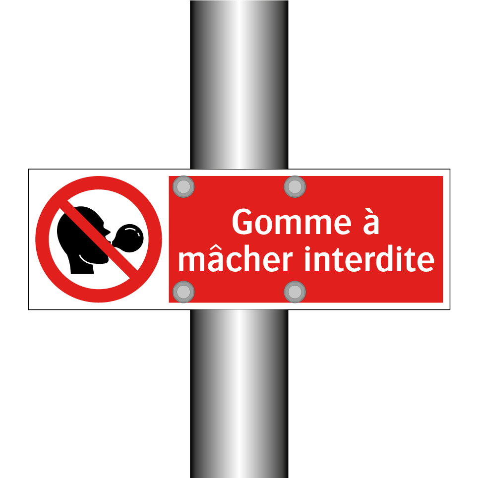 Gomme à mâcher interdite