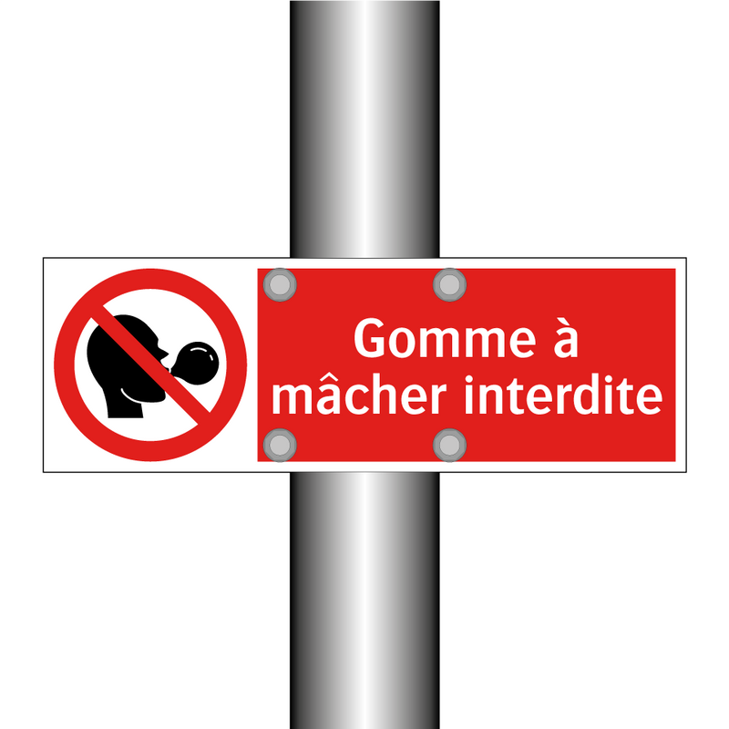 Gomme à mâcher interdite