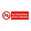 Les bicyclettes seront enlevées