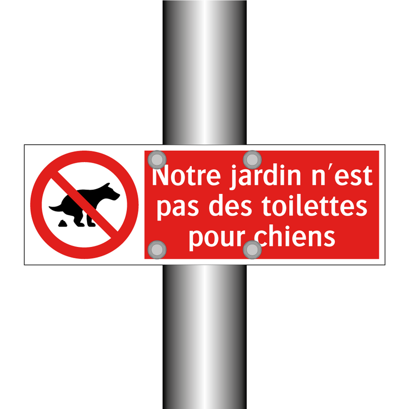 Notre jardin n'est pas des toilettes pour chiens