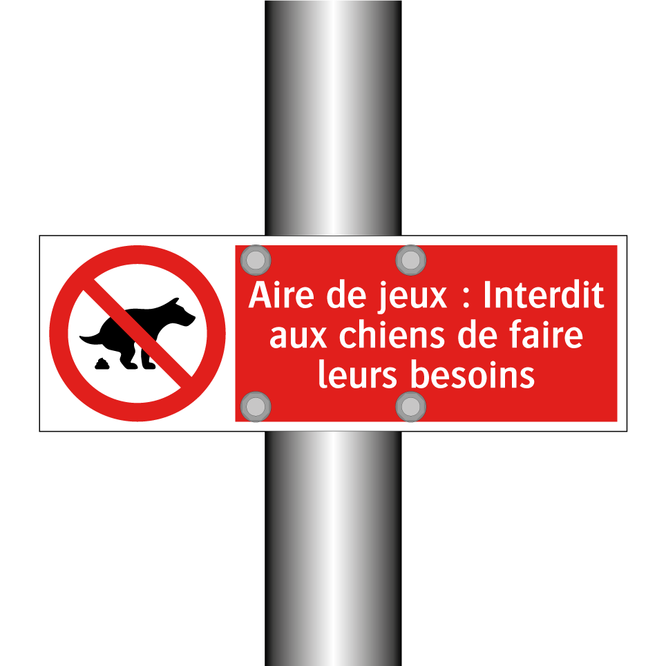 Aire de jeux : Interdit aux chiens de faire leurs besoins