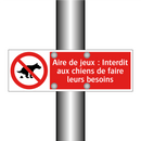 Aire de jeux : Interdit aux chiens de faire leurs besoins