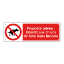 Propriété privée : Interdit aux chiens de faire leurs besoins
