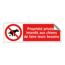 Propriété privée : Interdit aux chiens de faire leurs besoins