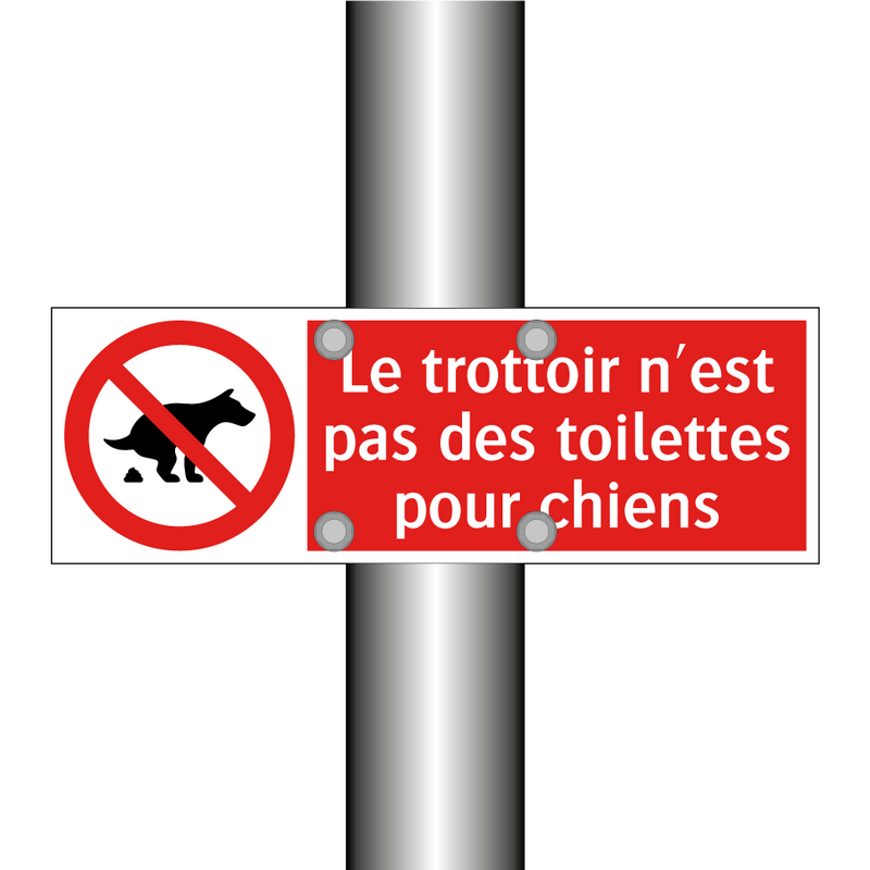 Le trottoir n'est pas des toilettes pour chiens