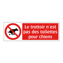 Le trottoir n'est pas des toilettes pour chiens
