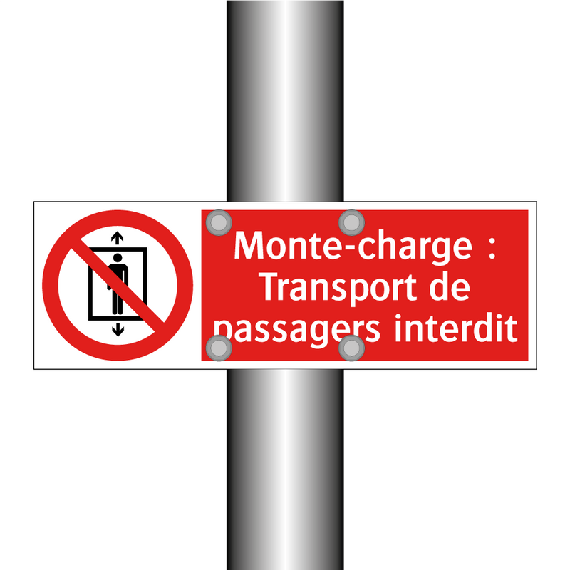Monte-charge : Transport de passagers interdit