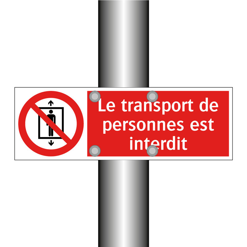 Le transport de personnes est interdit
