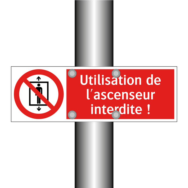 Utilisation de l'ascenseur interdite !