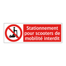 Stationnement pour scooters de mobilité interdit