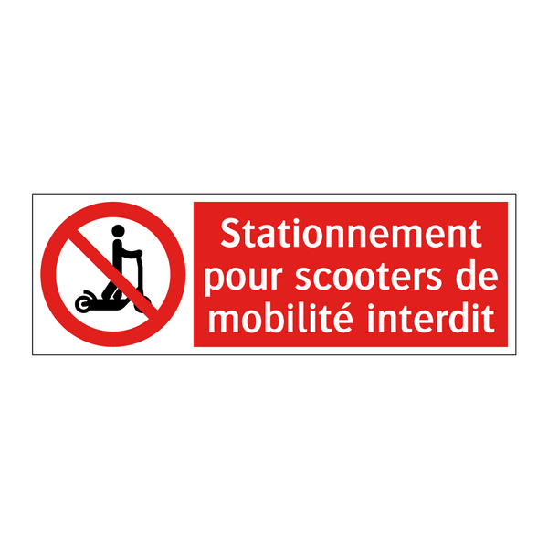 Stationnement pour scooters de mobilité interdit