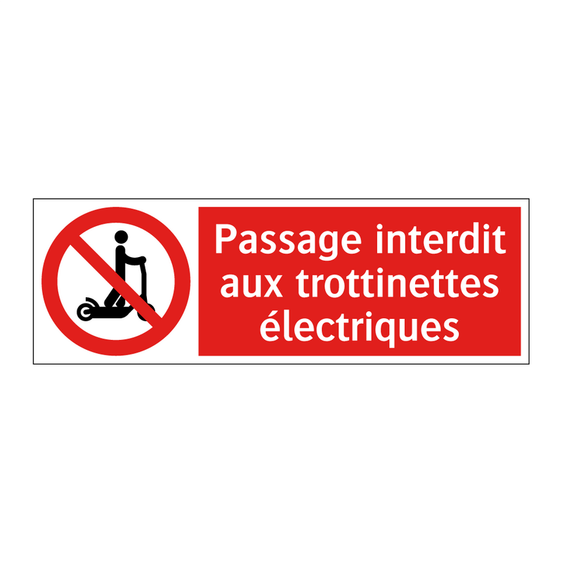 Passage interdit aux trottinettes électriques