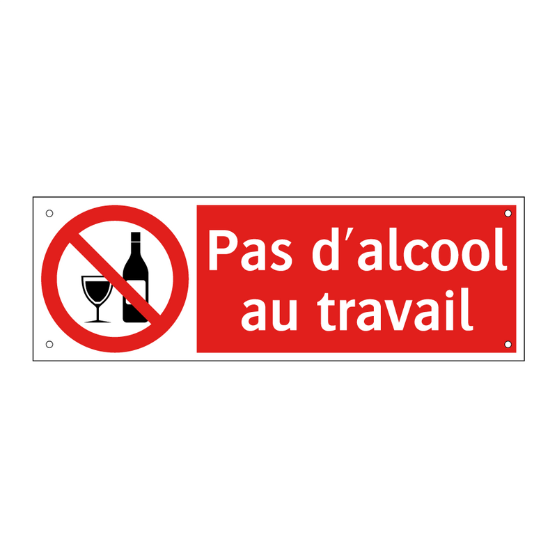 Pas d'alcool au travail