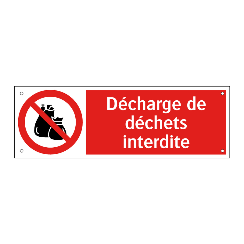 Décharge de déchets interdite