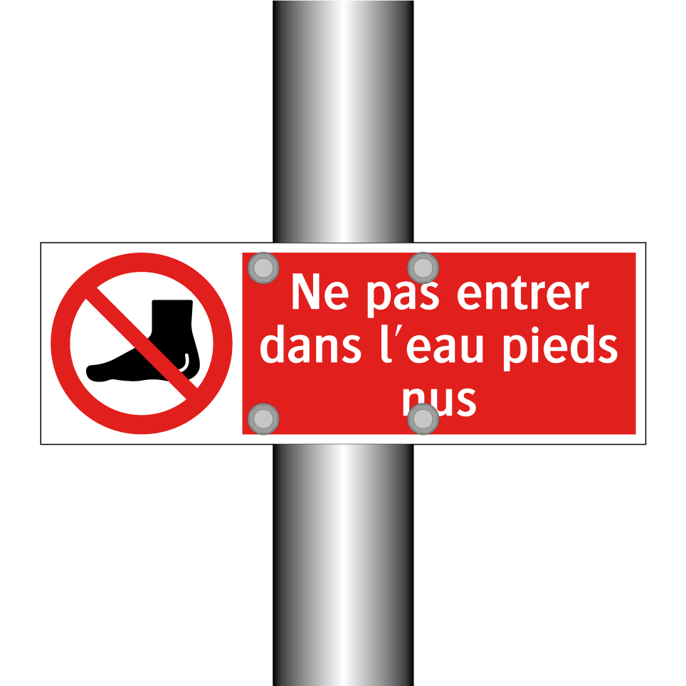 Ne pas entrer dans l'eau pieds nus