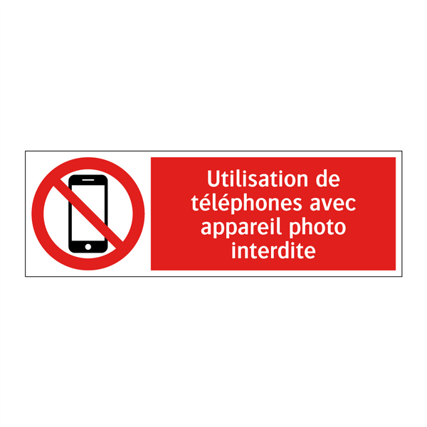 Utilisation de téléphones avec appareil photo interdite