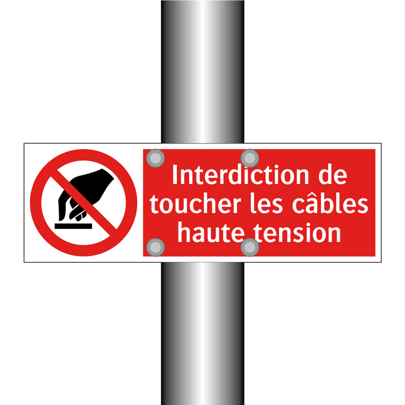 Interdiction de toucher les câbles haute tension