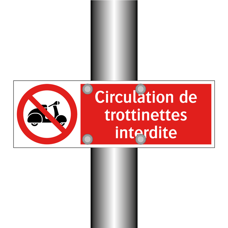 Circulation de trottinettes interdite
