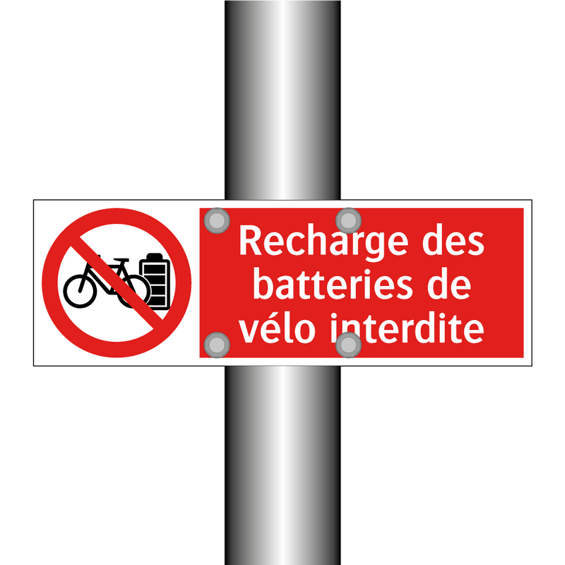 Recharge des batteries de vélo interdite