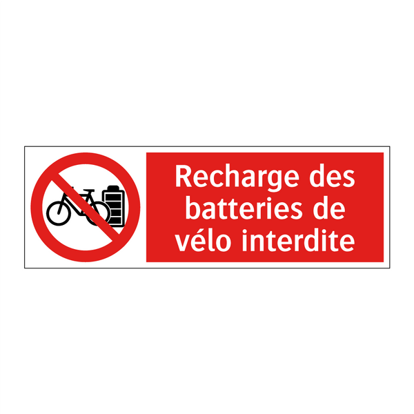 Recharge des batteries de vélo interdite