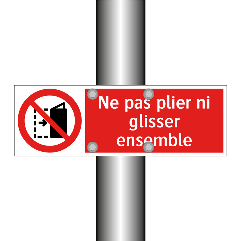 Ne pas plier ni glisser ensemble