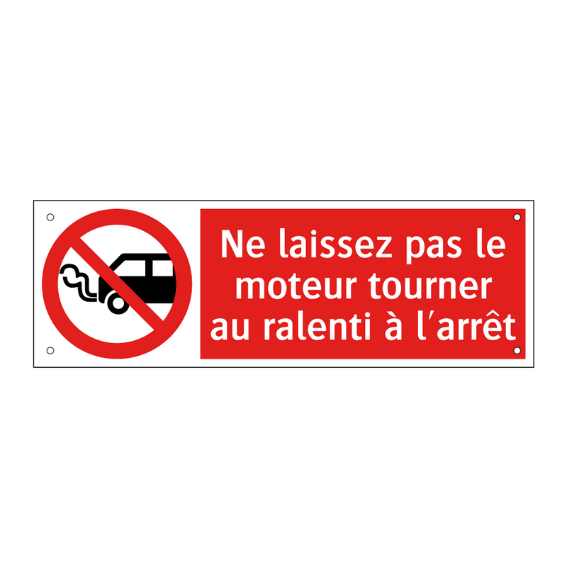 Ne laissez pas le moteur tourner au ralenti à l'arrêt