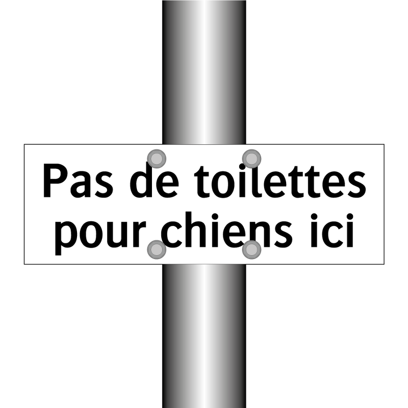 Pas de toilettes pour chiens ici