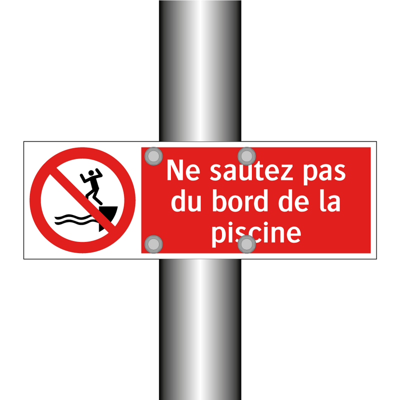 Ne sautez pas du bord de la piscine